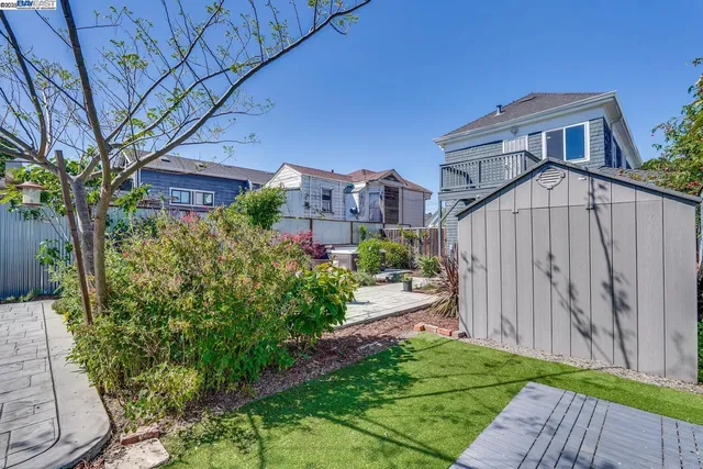 a backyard of a house