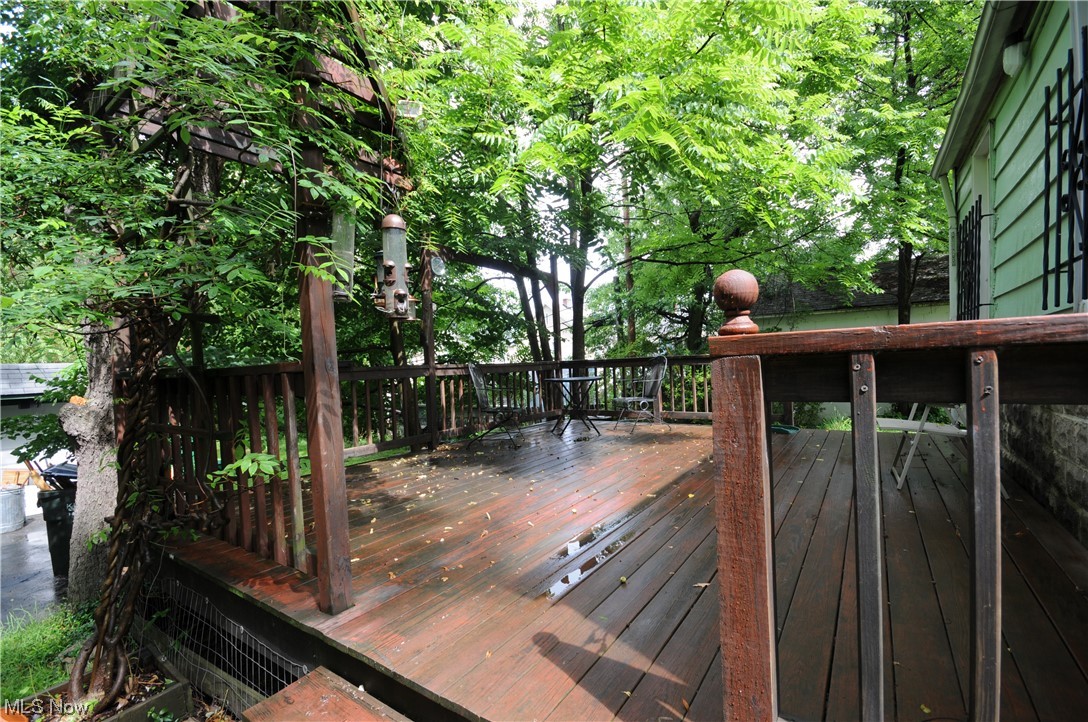 1416 Dill Road Cleveland, OH 44121 - Photo 24 of 29 Deck has great natural cover.