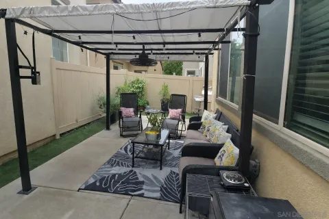 a outdoor space with couch