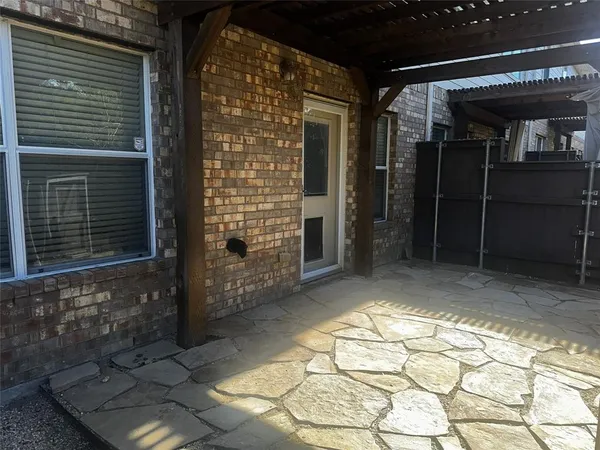 a view of a door of the house
