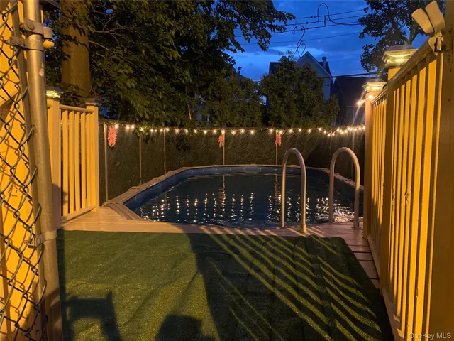 a view of balcony with furniture