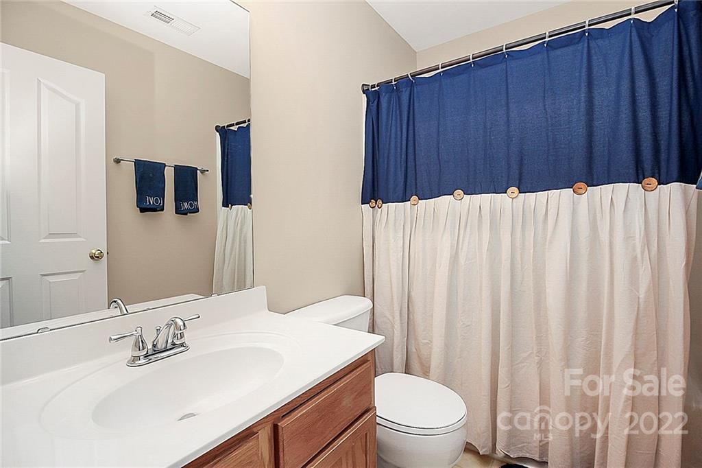 7589 Bluff Point Lane Denver, NC 28037 - Photo 32 of 36 a bathroom with a sink a toilet and a mirror