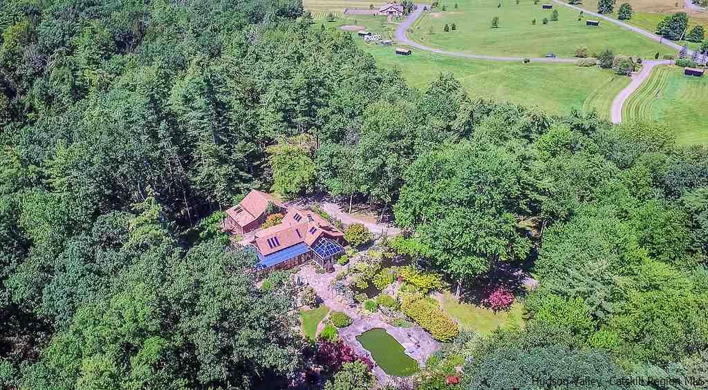 276 Krum Road Kerhonkson, NY 12446 - Photo 3 of 34 an aerial view of residential house with outdoor space and trees all around