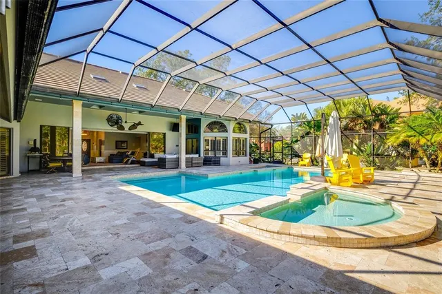 a view of a volley ball court