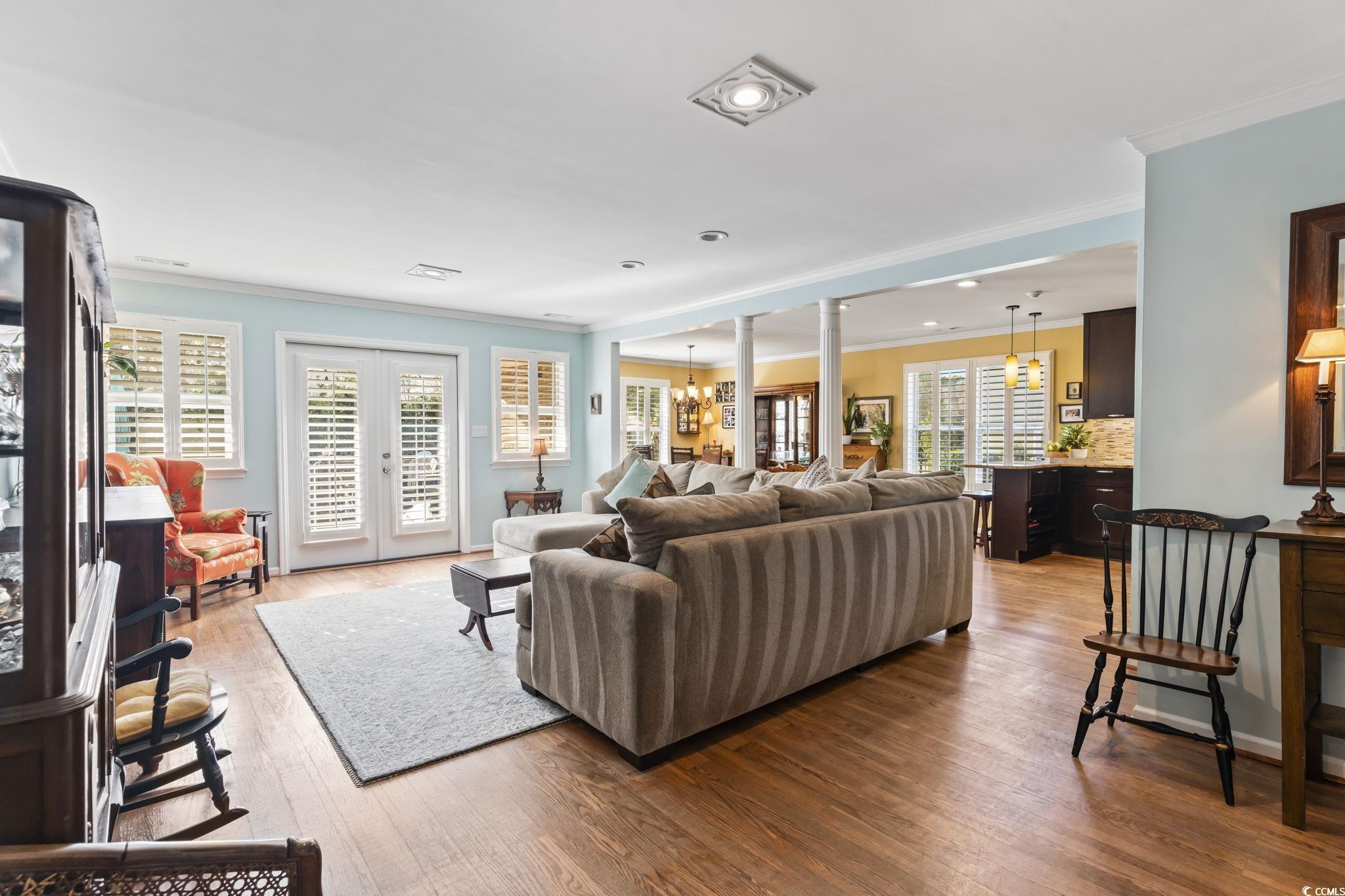 1671 Arundel Road Myrtle Beach, SC 29577 - Photo 17 of 40 Living room featuring ornamental molding, a health