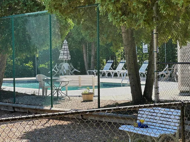 a view of outdoor space with seating area