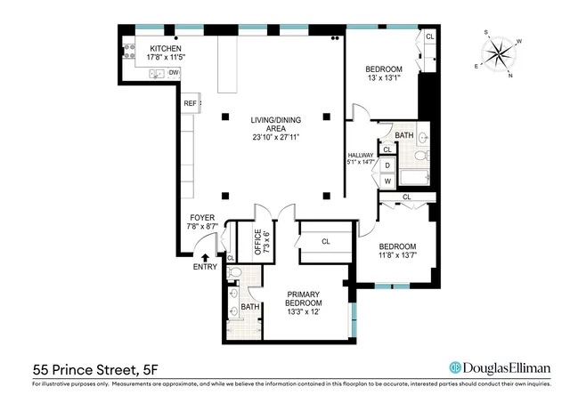 $3,995,000 | 55 Prince Street, Unit PHF | NoLita