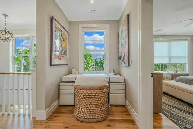 a room with a bed and a window