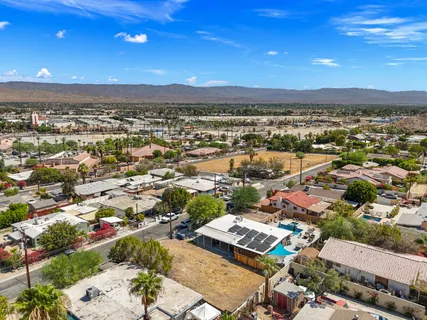an aerial view of a city