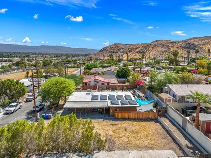 a view of a city & an ocean view