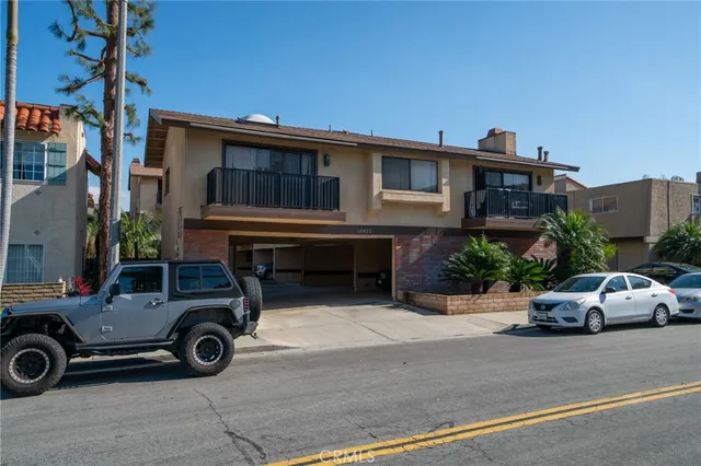 a view of lobby with a mirror
