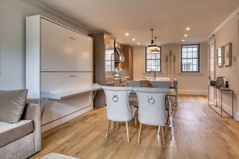 a view of kitchen with breakfast area
