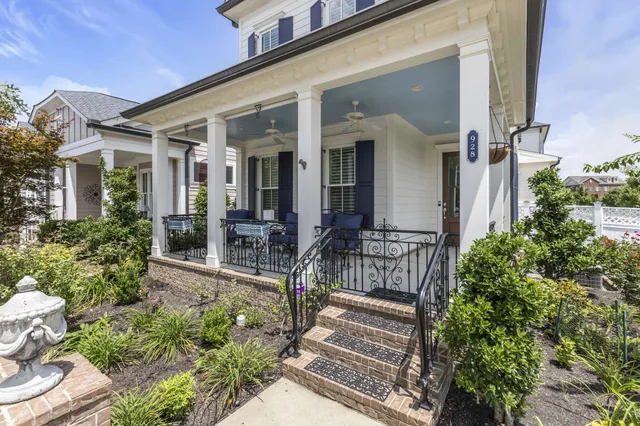 front view of a house with a porch