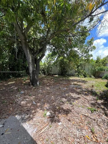 a view of backyard with green space