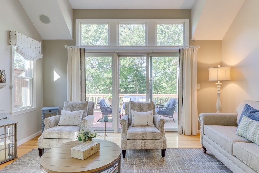 25 Rigsdale Way, Unit 25 Plymouth, MA 02360 - Photo 5 of 38 a living room with furniture and a large window with outer view