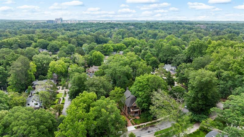 1026 Reeder Circle Northeast Atlanta, GA 30306 - Photo 69 of 95 an aerial view of residential house with outdoor space and trees all around