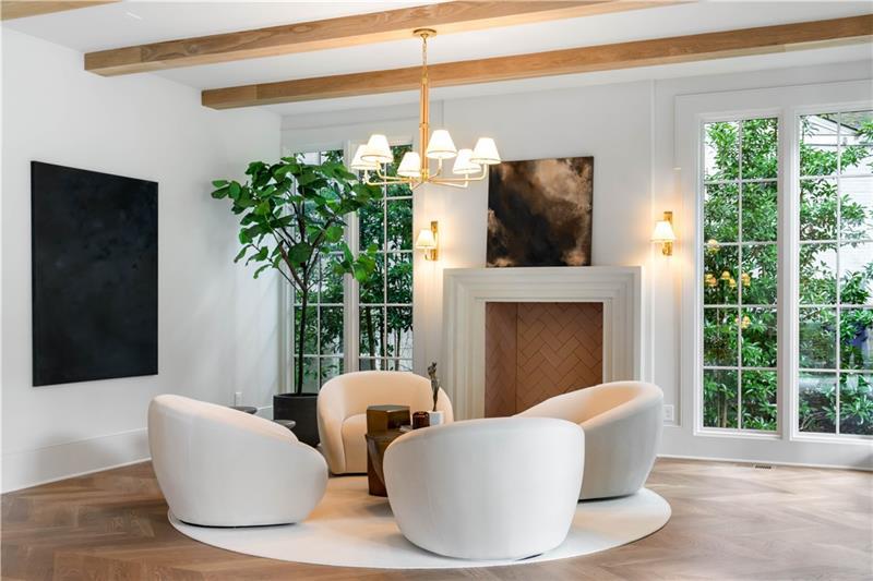 1026 Reeder Circle Northeast Atlanta, GA 30306 - Photo 7 of 95 a living room with furniture and a fireplace