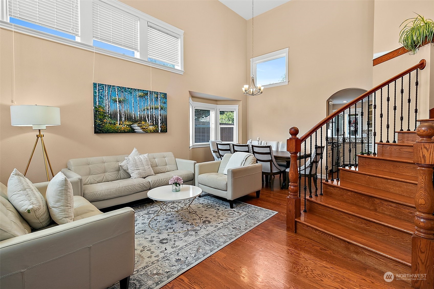 9604 South 236th Place Kent, WA 98031 - Photo 5 of 39 a living room with furniture and a wooden floor