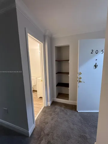 an empty room with a closet