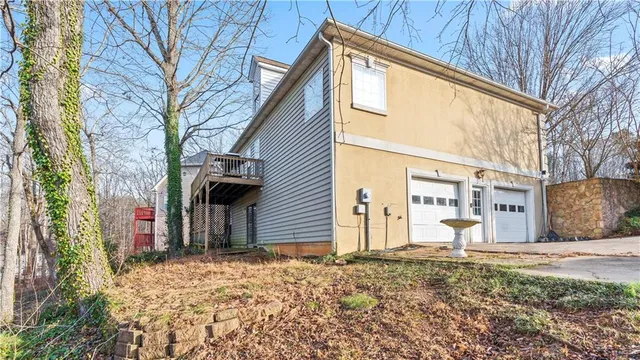 a backyard of a house