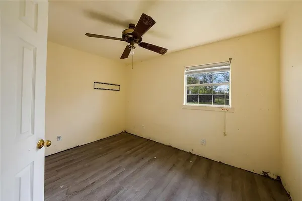 a view of a room with a walk in closet