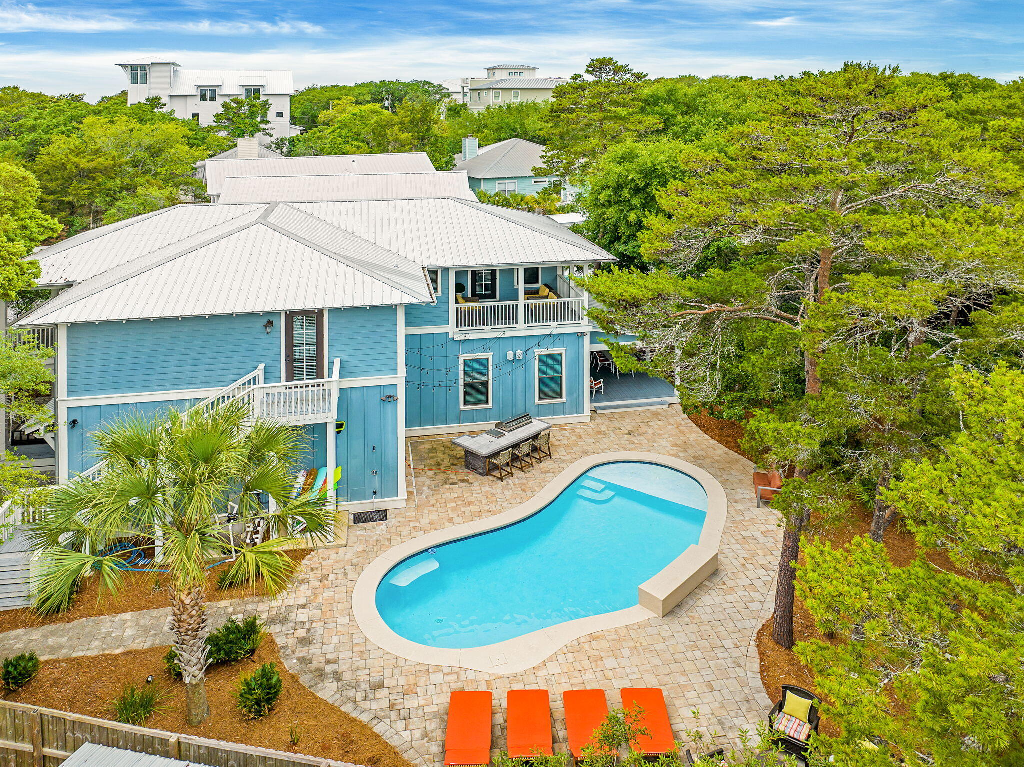 2846 South County Highway 395 Santa Rosa Beach, FL 32459 - Photo 8 of 19 a house with swimming pool in front of it