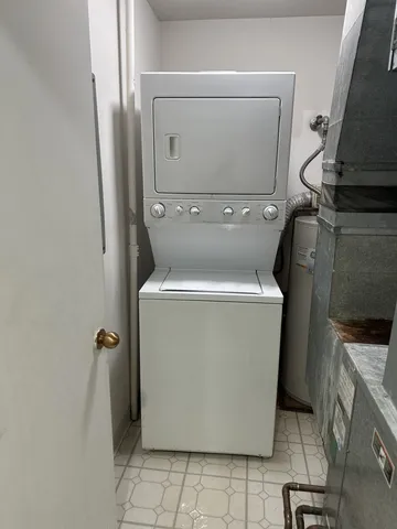 a utility room with a washer and dryer
