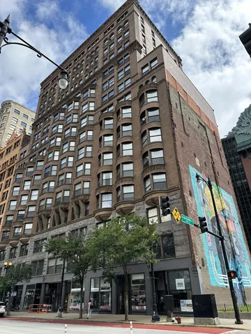 a view of a tall building