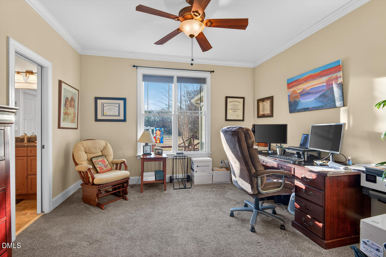 10775 Buffalo Creek Road Rougemont, NC 27572 - Photo 37 of 65 a workspace with a couch