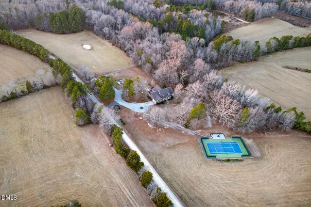 a view of a street with some trees