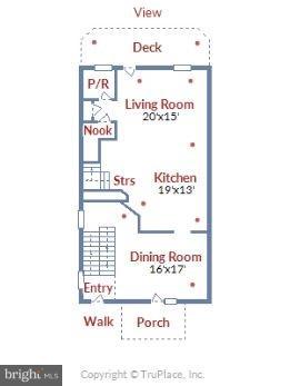 43346 Old Ryan Road Ashburn, VA 20148 - Photo 23 of 25 Main level floor plan