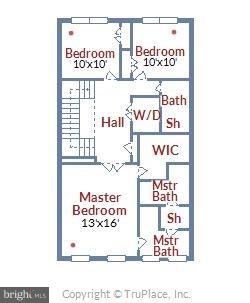 43346 Old Ryan Road Ashburn, VA 20148 - Photo 24 of 25 Upper level floor plan