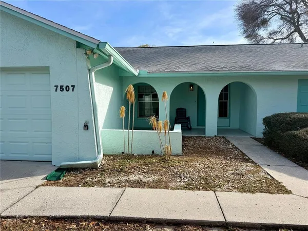 a front view of a house