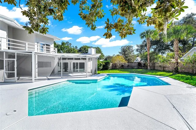 a view of a room with wooden walls