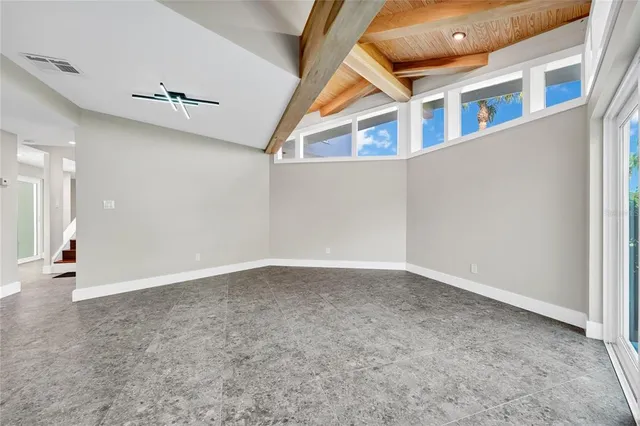 a view of swimming pool with a yard