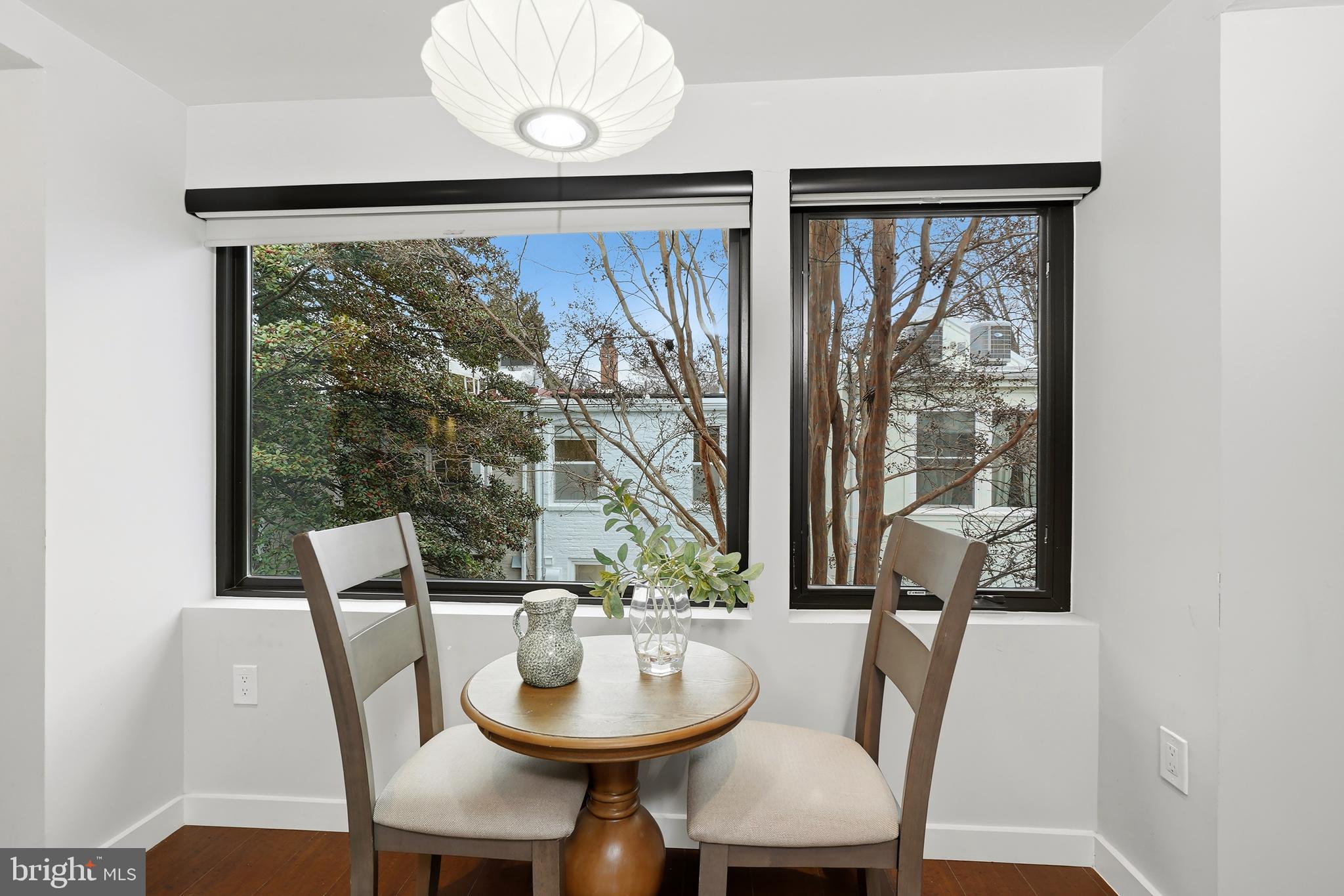 3520 S Street Northwest Washington, DC 20007 - Photo 31 of 44 a view of a dining room with furniture window and outside view