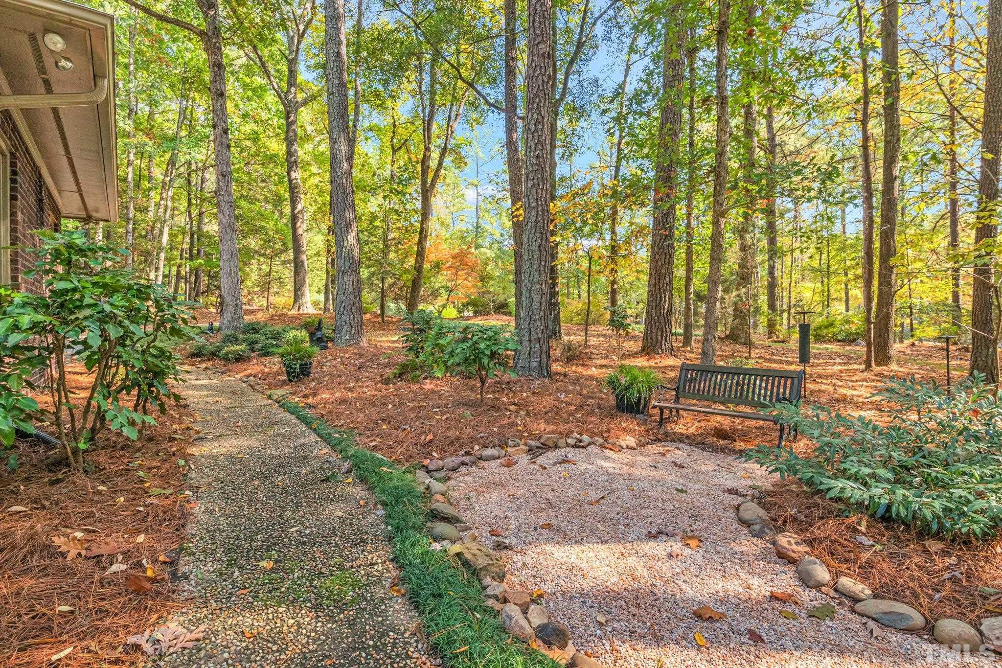 10229 Boxelder Drive Raleigh, NC 27613 - Photo 4 of 52 a view of a backyard with trees