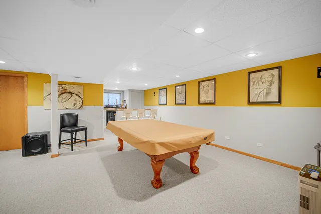 a room with furniture and a table