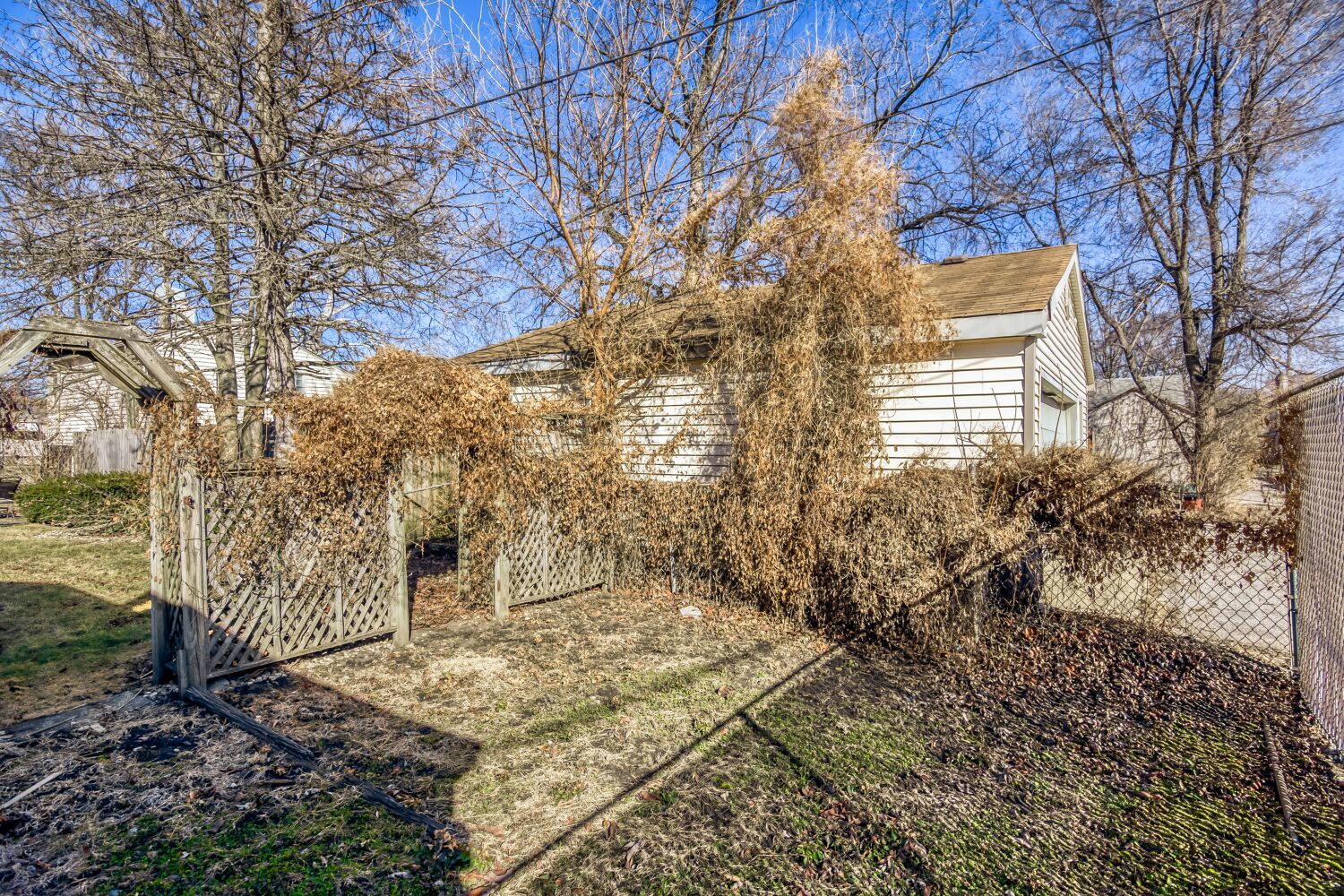 3659 Madison Street Lansing, IL 60438 - Photo 27 of 28 a view of a yard with plants and large trees