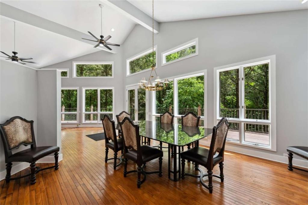 10323 Old CCC Camp Road Chatsworth, GA 30705 - Photo 46 of 97 a view of a dining room with furniture window and outside view
