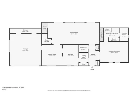 $375,000 | 1178 Carla Joe Drive Southwest, Lilburn, GA 30047