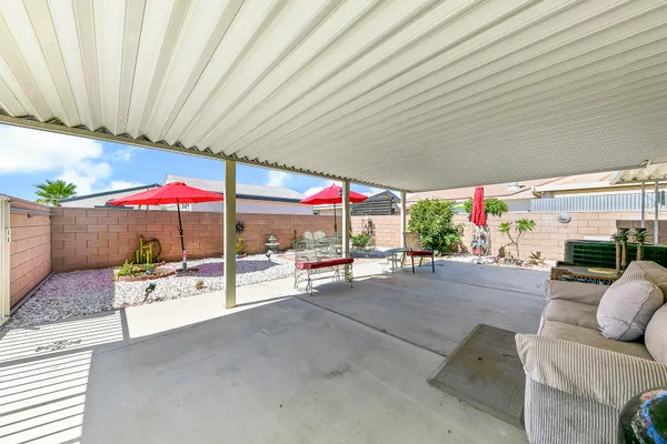 a view of a porch
