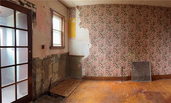 view of backyard with window