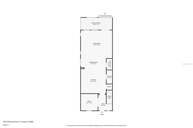 $4,900 | 406 North Westland Avenue, Unit 1, Tampa, FL 33606