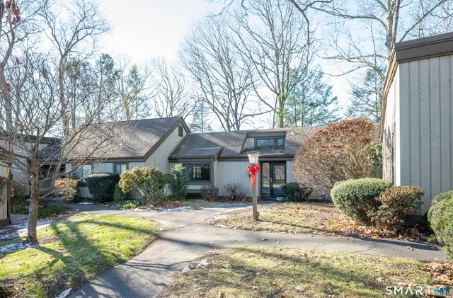 a view of backyard of house