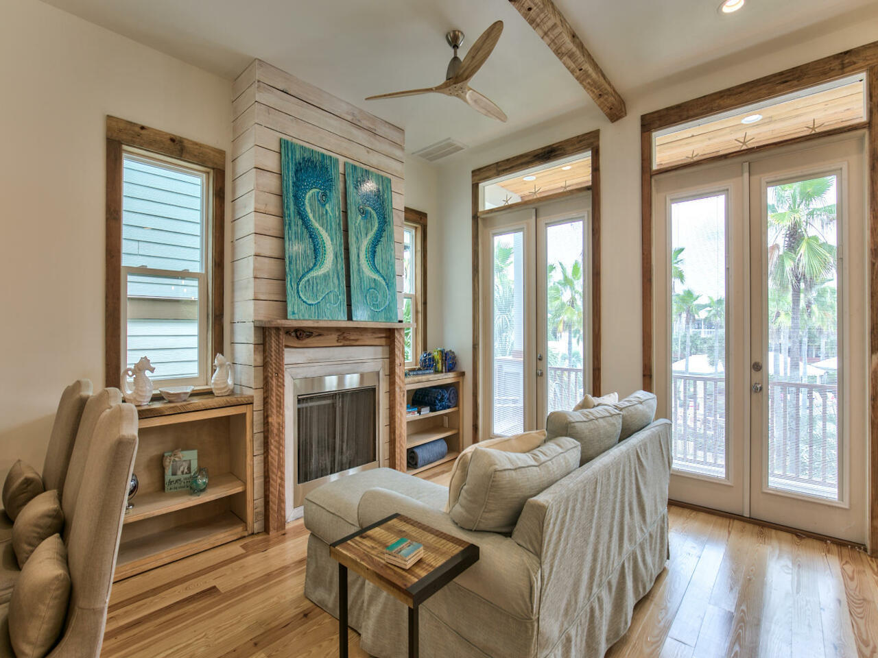 42 West Seacrest Beach Blvd Inlet Beach Inlet Beach, FL 32461 - Photo 23 of 52 a living room with furniture and a fireplace