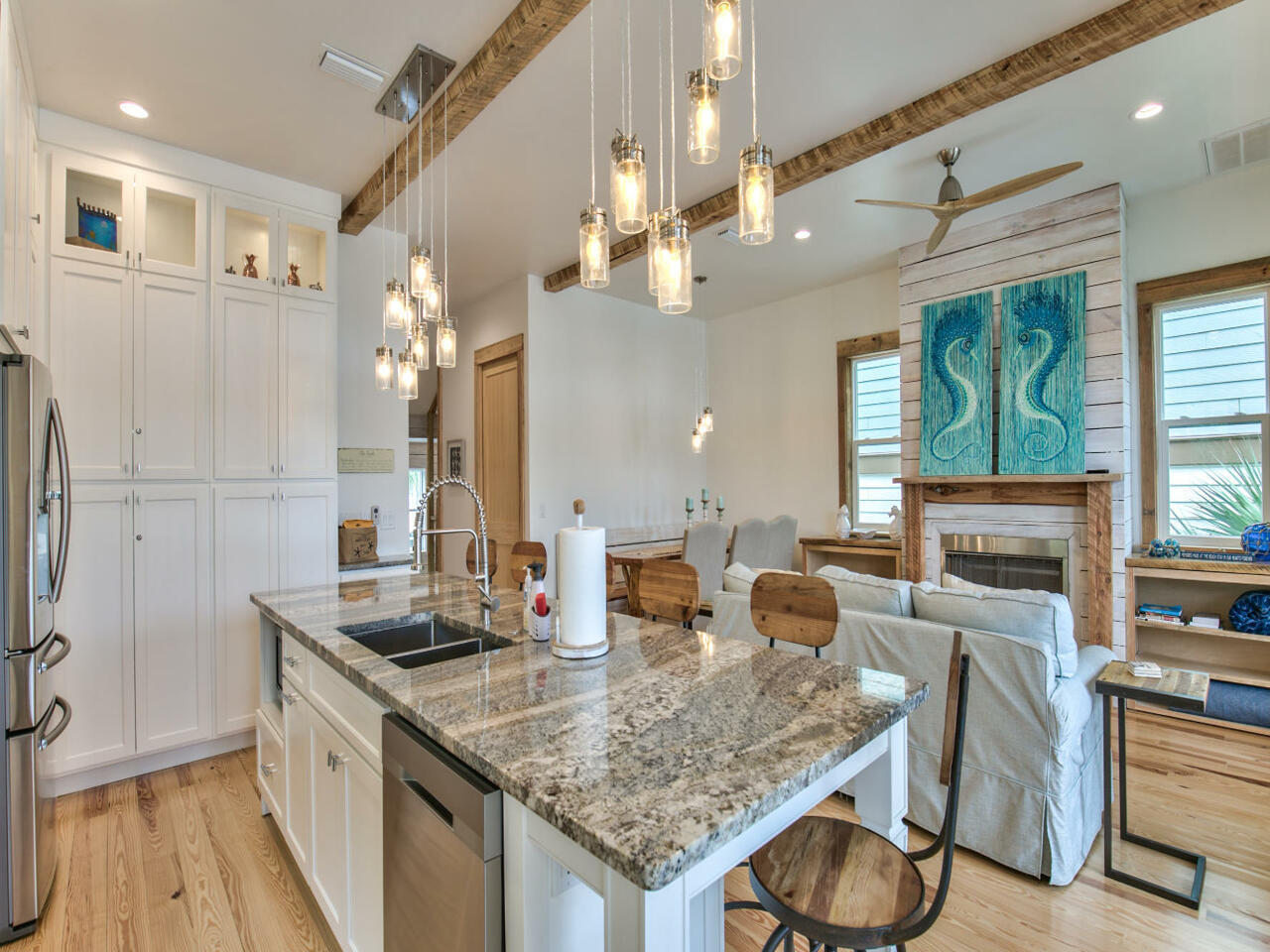 42 West Seacrest Beach Blvd Inlet Beach Inlet Beach, FL 32461 - Photo 29 of 52 a kitchen with granite countertop a sink and stove