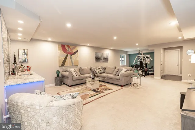 a view of a deck with furniture