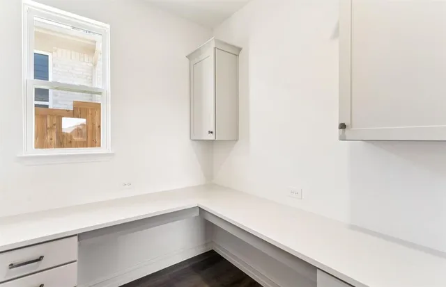 a hallway with window