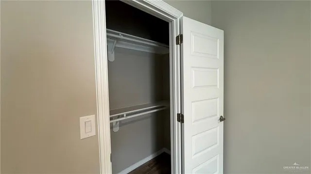 a close view of closet